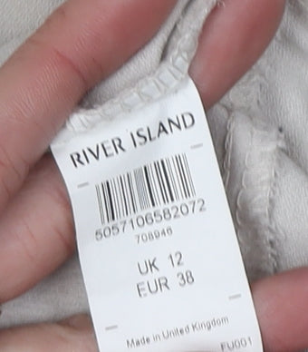 River Island Beige Women’s Asymmetrical T-Shirt Size 12