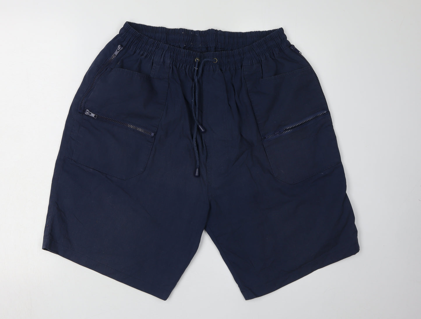 Tom Hagan Men's Blue XL Sweat Shorts with Elastic Waist