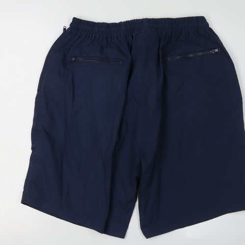 Tom Hagan Men's Blue XL Sweat Shorts with Elastic Waist