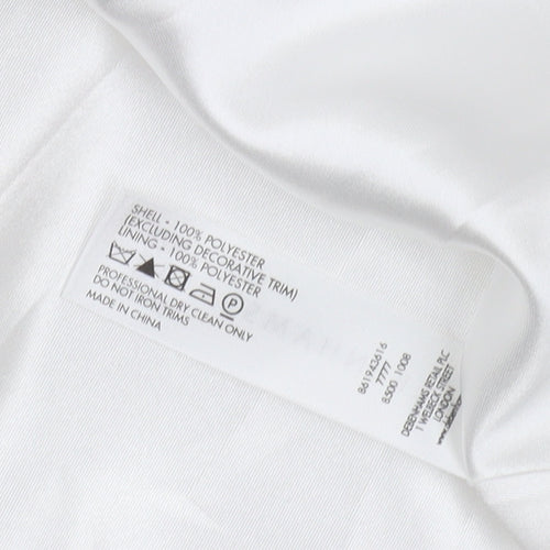 Début Women's White Midi A-Line Party Dress Size 18