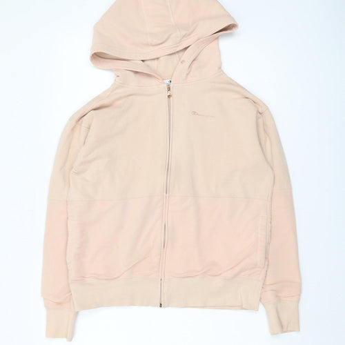 Champion Women's Beige Full Zip Hoodie, S
