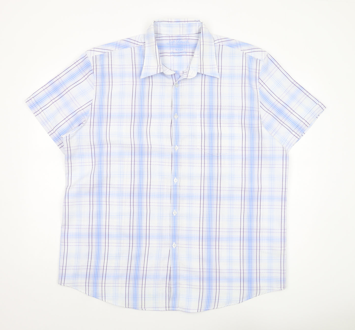 Debenhams Men's Multicoloured XL Plaid Short Sleeve Shirt