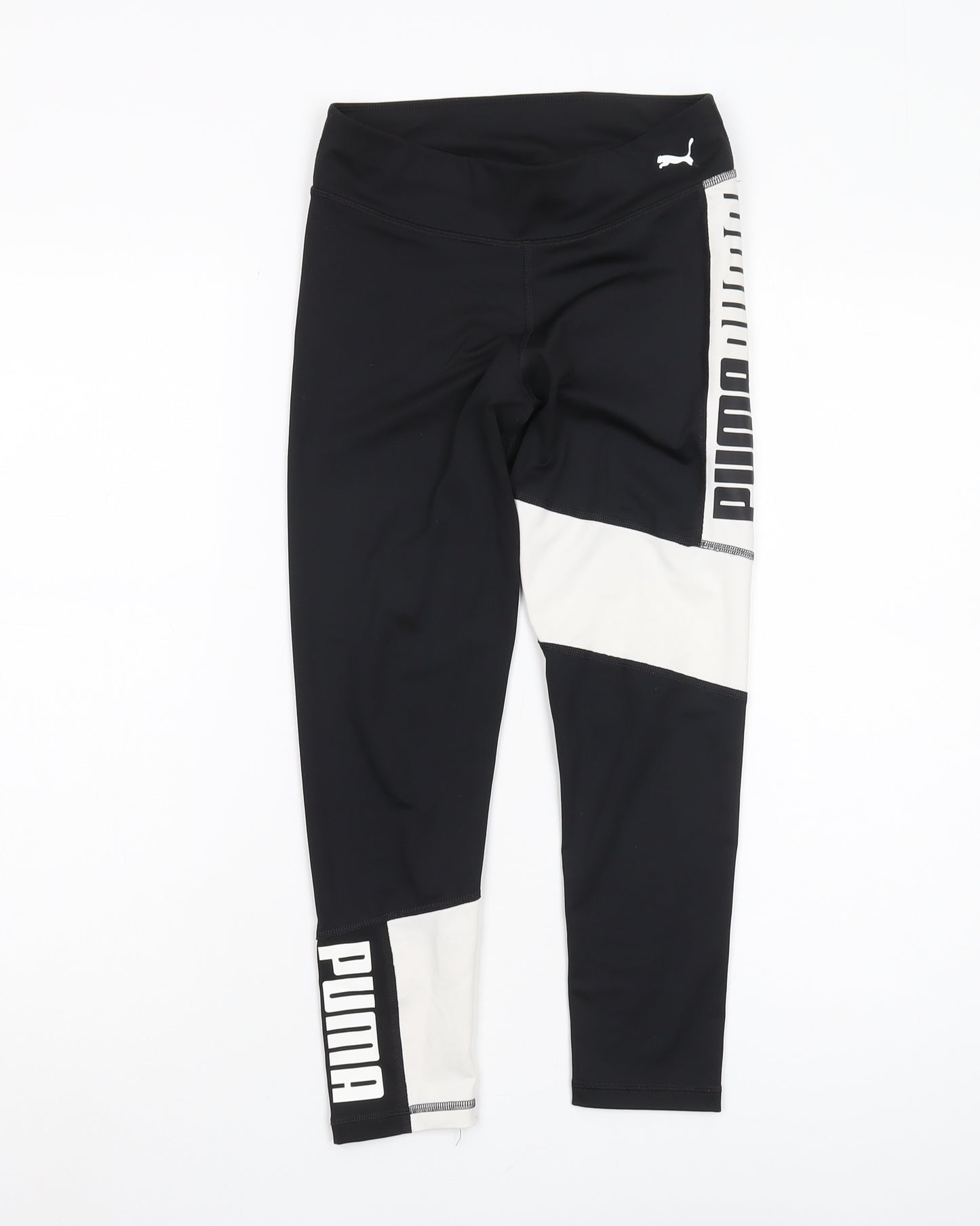 Puma Girls Black Leggings 11-12 Years - Activewear Essential