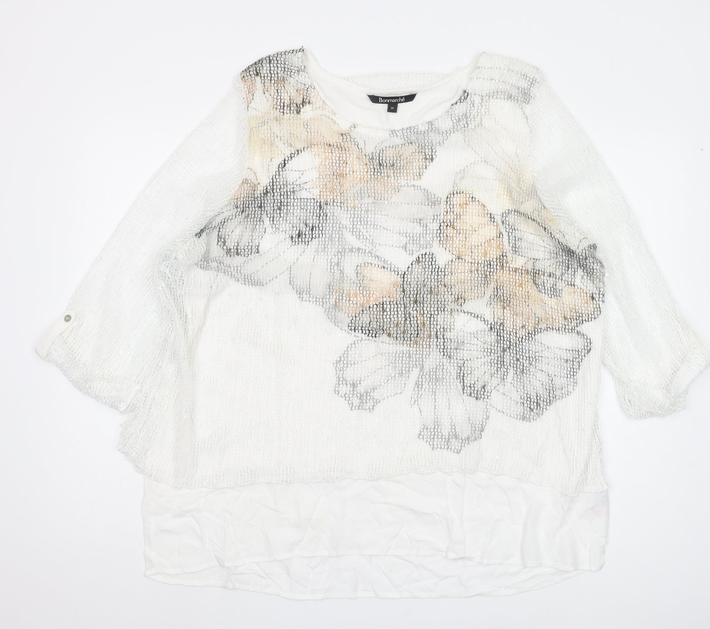 Bonmarché Women's Floral Tunic Blouse - Multicoloured, Size 20