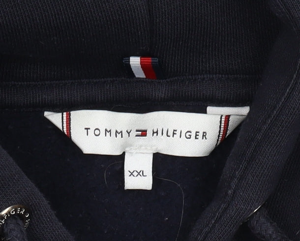 Tommy Hilfiger Unisex Black Pullover Hoodie 2XL