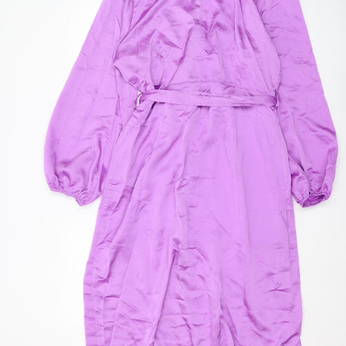 Quiz Women's Purple Wrap Dress - UK 18 Party Style