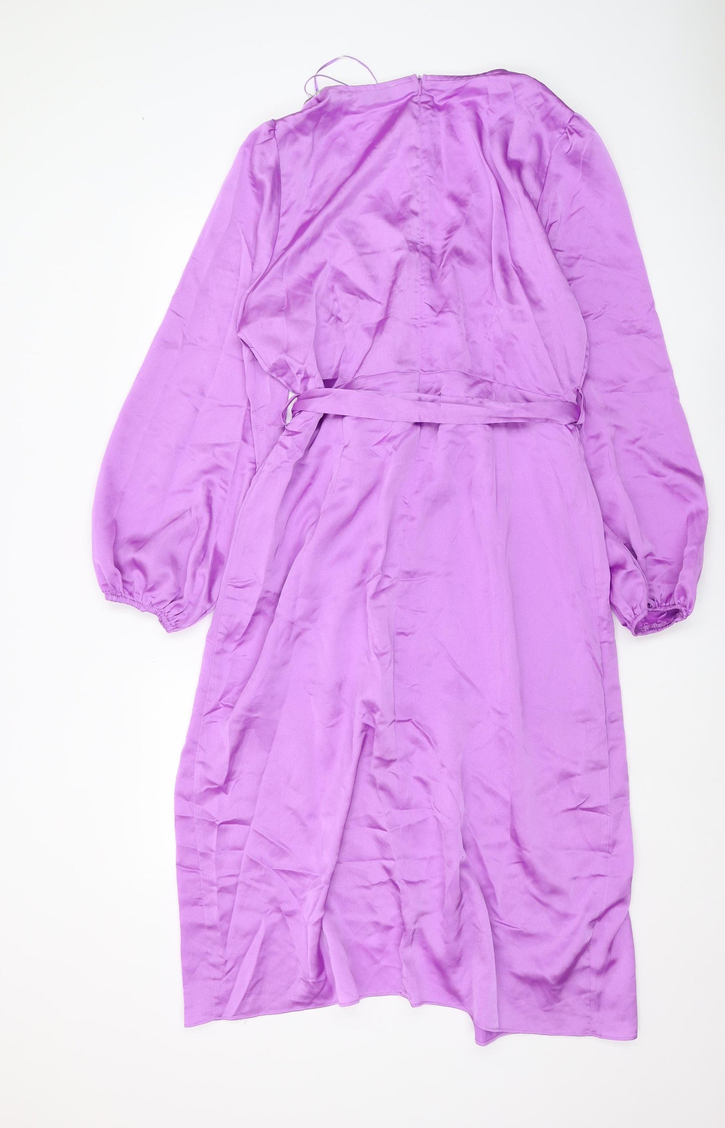 Quiz Women's Purple Wrap Dress - UK 18 Party Style