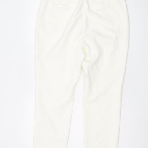 Marks and Spencer Women's White Cropped Trousers, Size 16