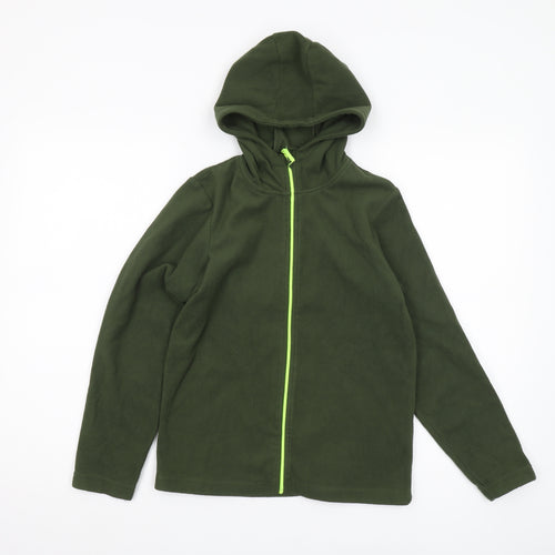 Mountain Warehouse Boys' Green Fleece Jacket 7 Years Hooded Zip
