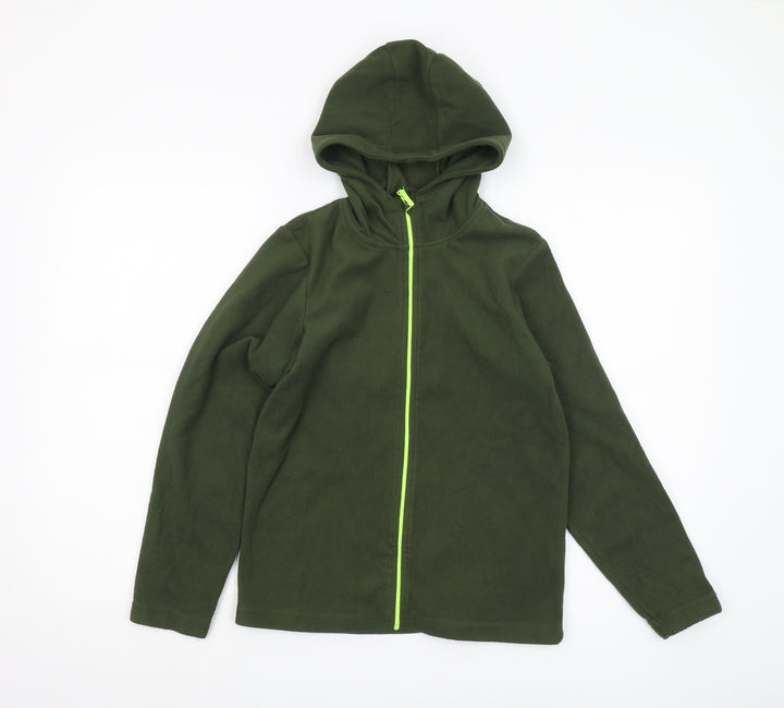 Mountain Warehouse Boys' Green Fleece Jacket 7 Years Hooded Zip