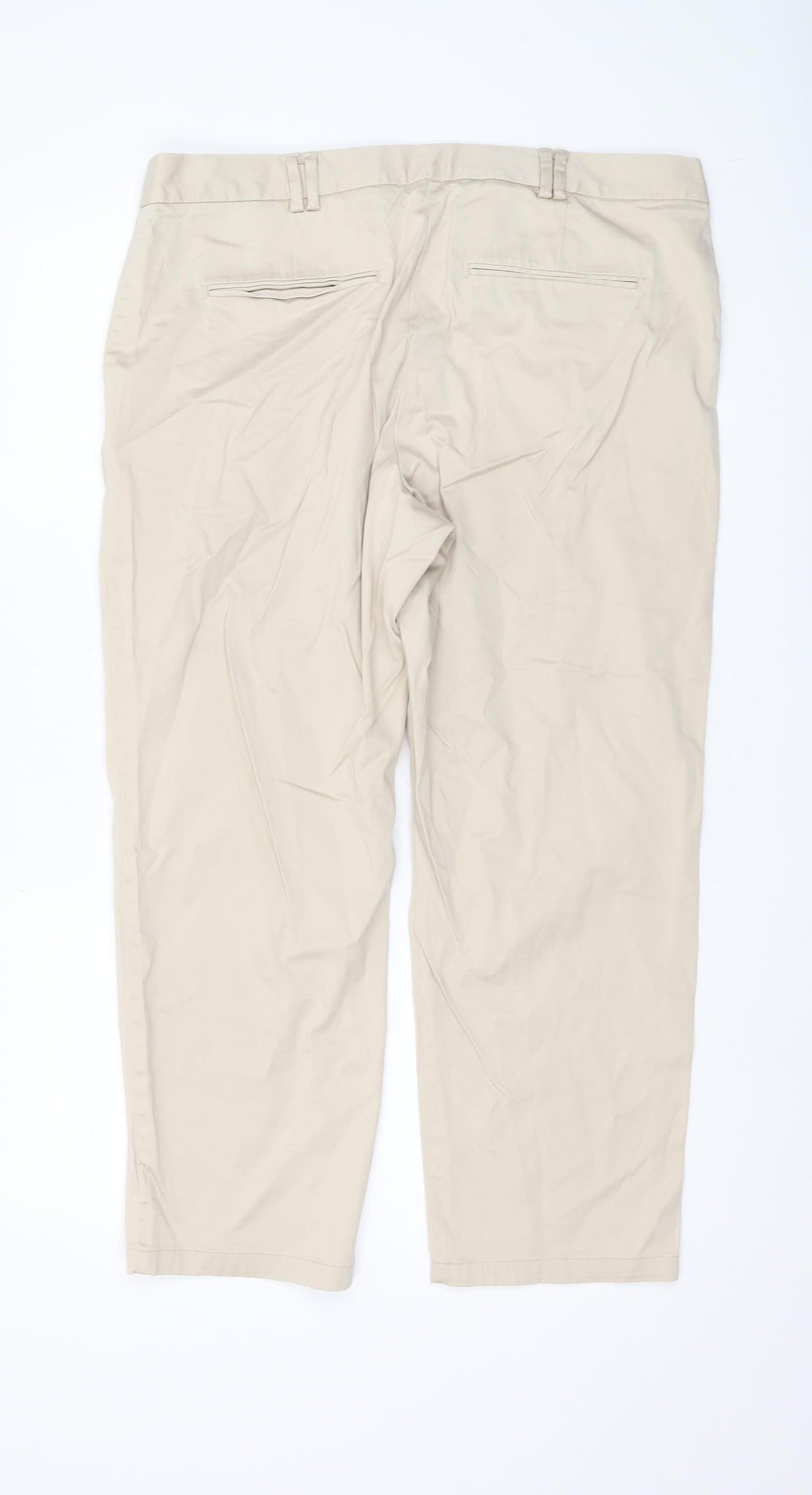 Marks and Spencer Women's Beige Size 18 Chino Trousers