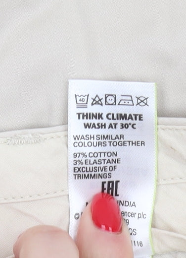 Marks and Spencer Women's Beige Size 18 Chino Trousers