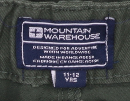 Mountain Warehouse Boys Green Cargo Shorts 11-12 Years