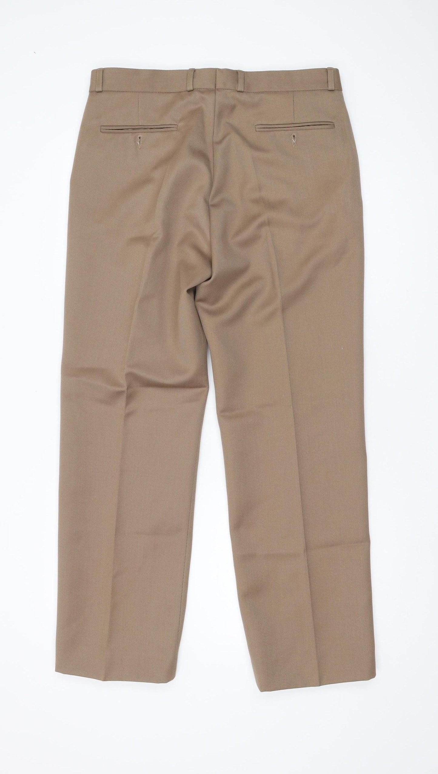 Gurteen Men's Beige Dress Pants, Size 34 R, Formal Trousers