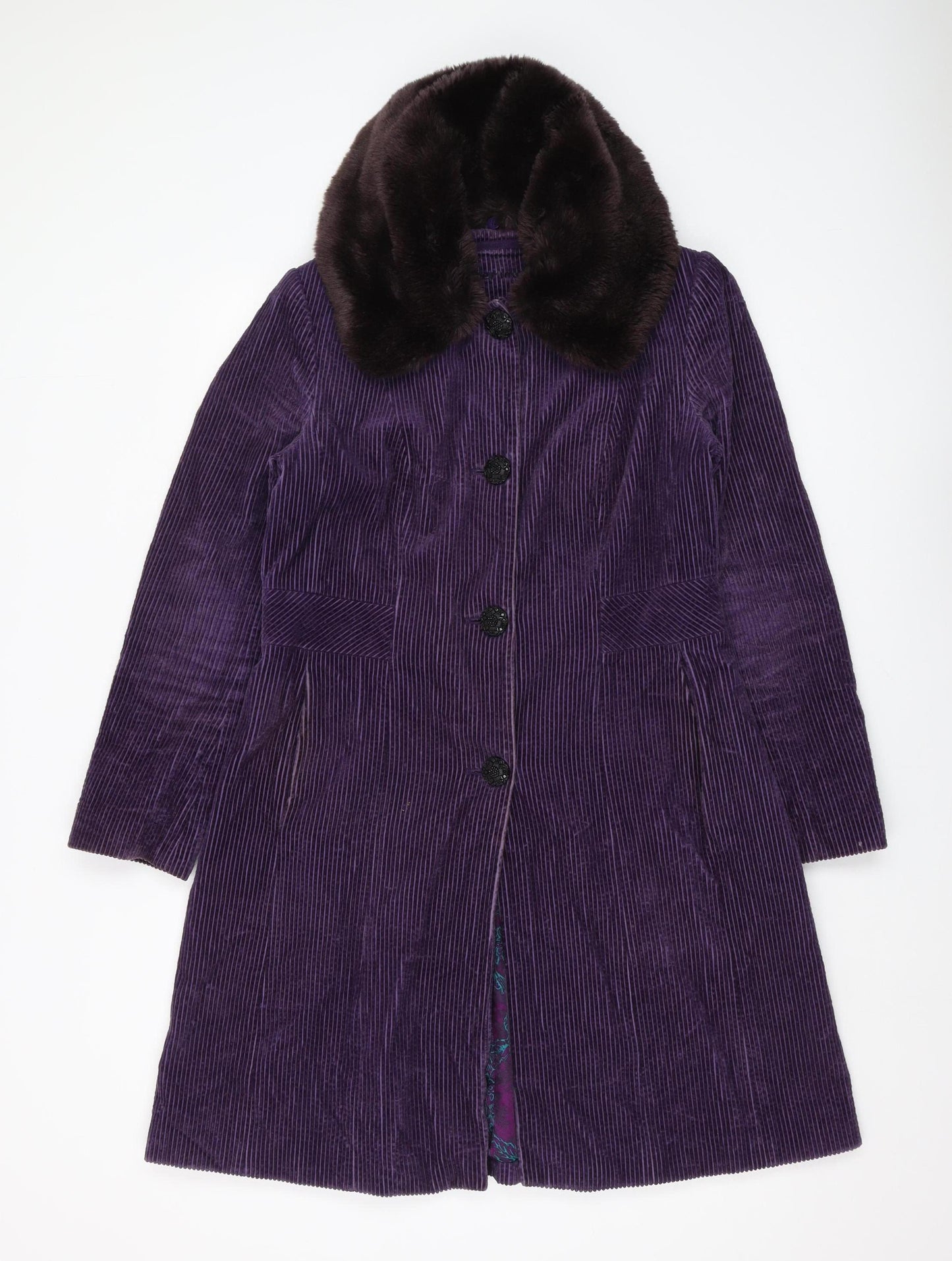 Marks and Spencer Women's Purple Long Overcoat Size 10