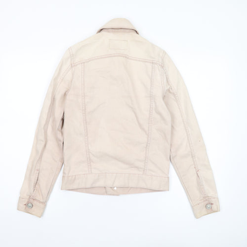 River Island Women's Beige Denim Jacket 2XS