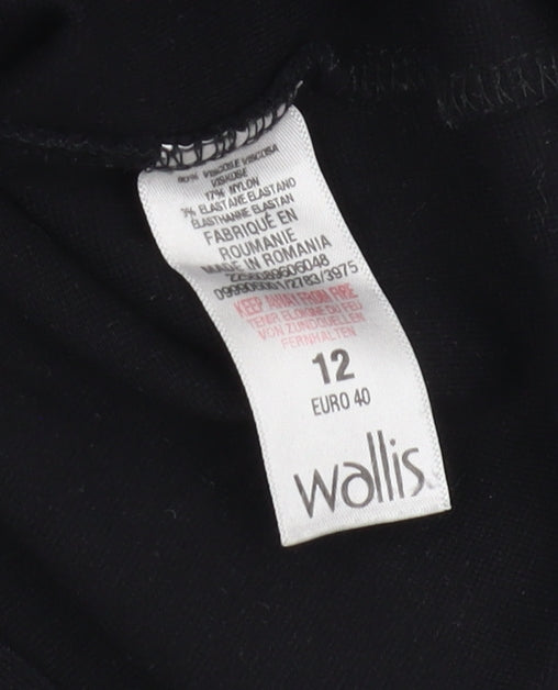 Wallis Women's Black Pencil Skirt, Petite Size 12