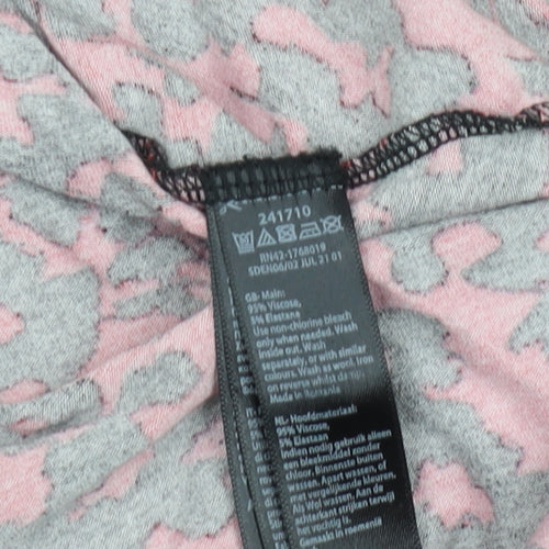 Monsoon Red Animal Print Shirt Dress M Womens