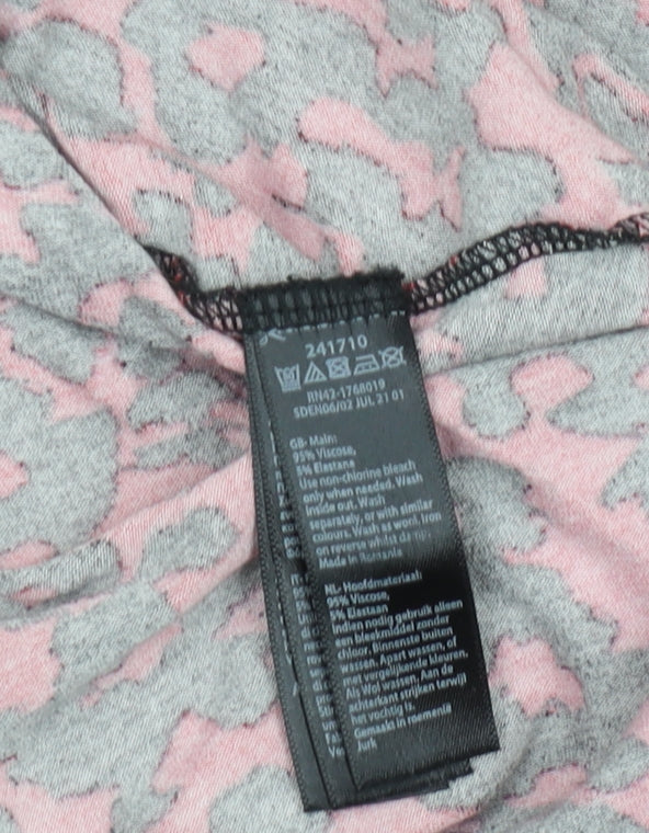 Monsoon Red Animal Print Shirt Dress M Womens