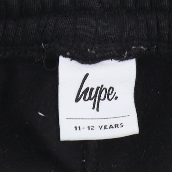 Hype Girls Black Joggers 11-12 Years Butterfly Print