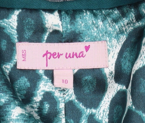 Marks and Spencer Women’s Green Cotton Coat Size 10