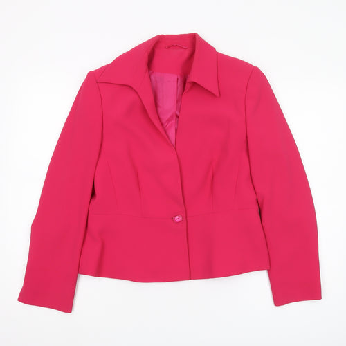 Berkertex Women's Pink Blazer, Size 12, Lined Classic Fit