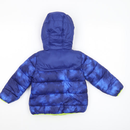 Snozu Boys Blue Puffer Jacket, 3 Years, Hooded Winter Coat