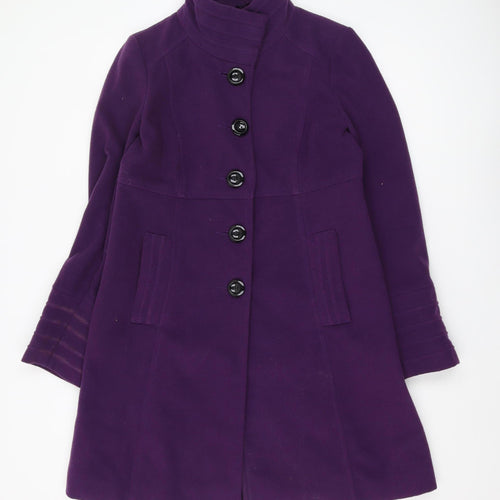 Wallis Women's Purple Mid-Length Overcoat Size 10