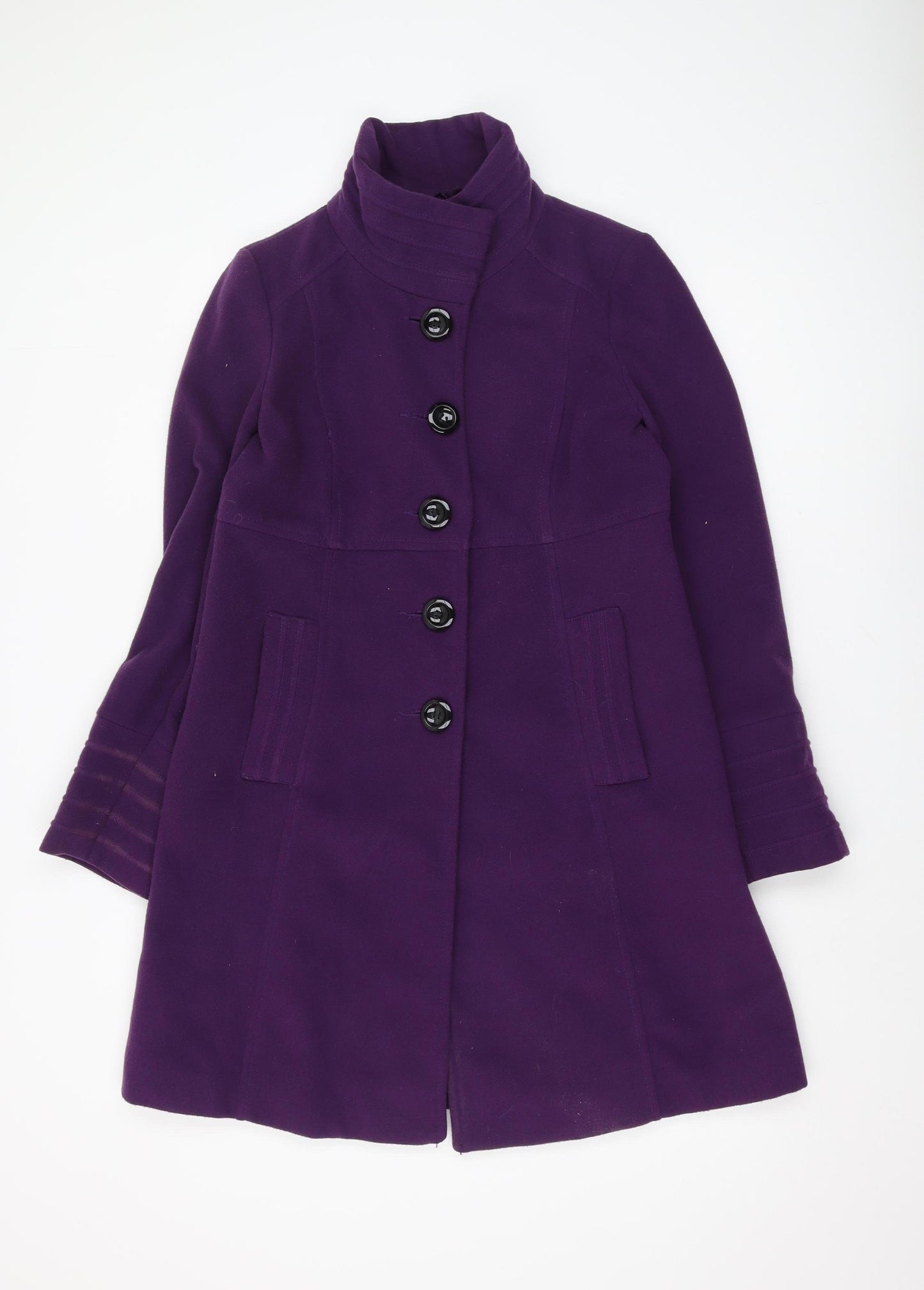 Wallis Women's Purple Mid-Length Overcoat Size 10