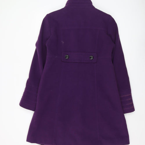 Wallis Women's Purple Mid-Length Overcoat Size 10