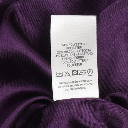 Wallis Women's Purple Mid-Length Overcoat Size 10