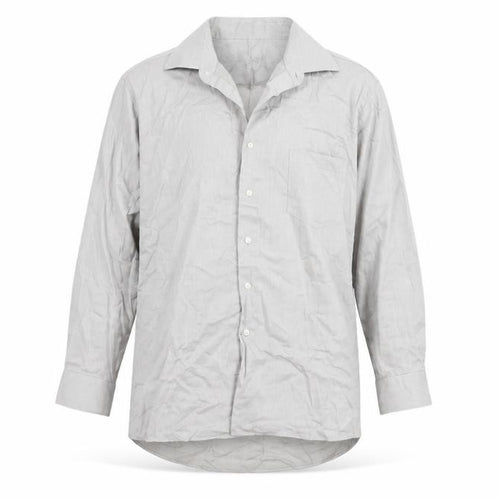 Calvin Klein Men's Grey Striped XL Cotton Shirt