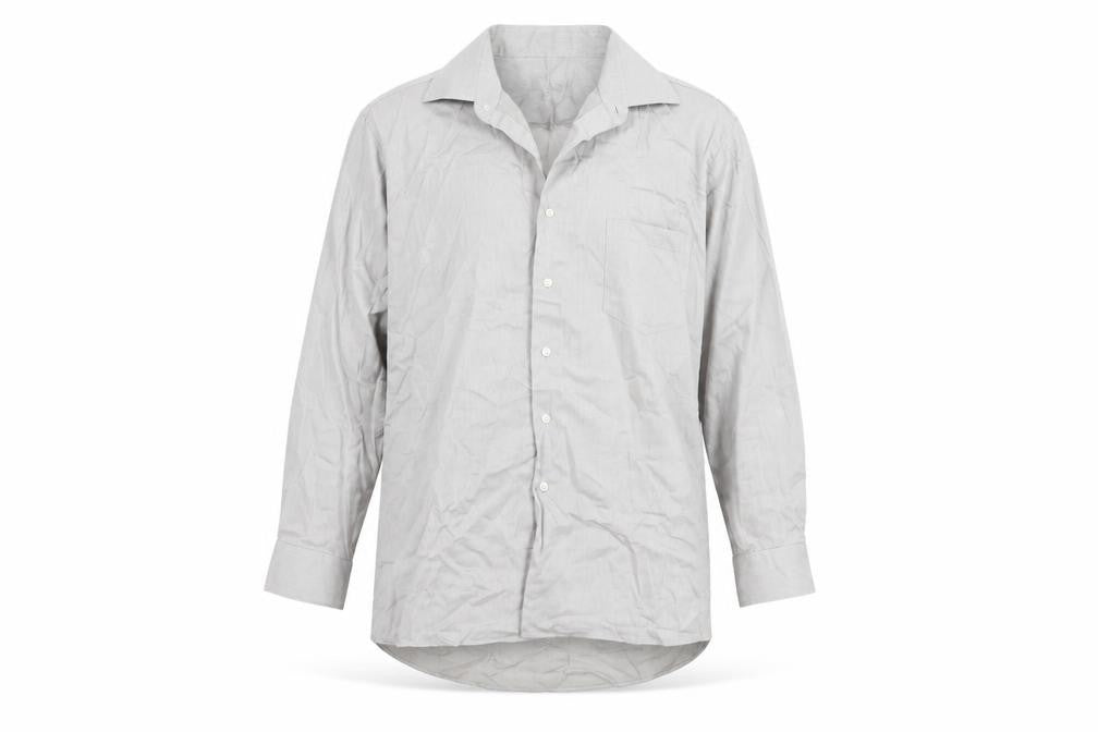 Calvin Klein Men's Grey Striped XL Cotton Shirt