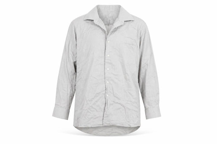 Calvin Klein Men's Grey Striped XL Cotton Shirt