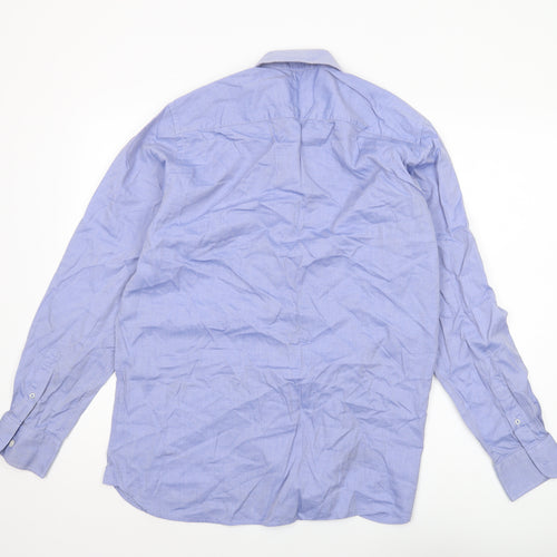 Austin Reed Men's Blue Slim Fit Button-Up Shirt