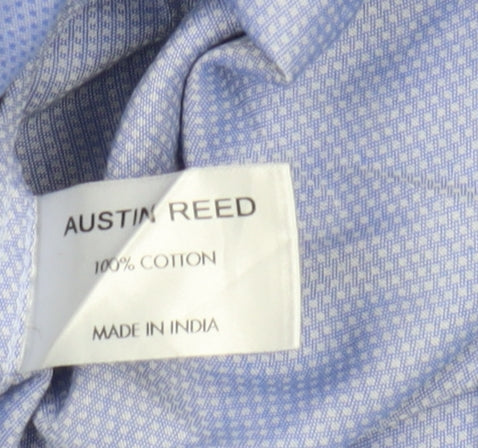 Austin Reed Men's Blue Slim Fit Button-Up Shirt