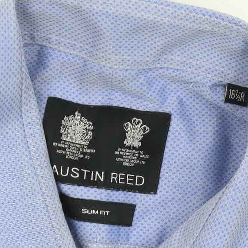 Austin Reed Men's Blue Slim Fit Button-Up Shirt