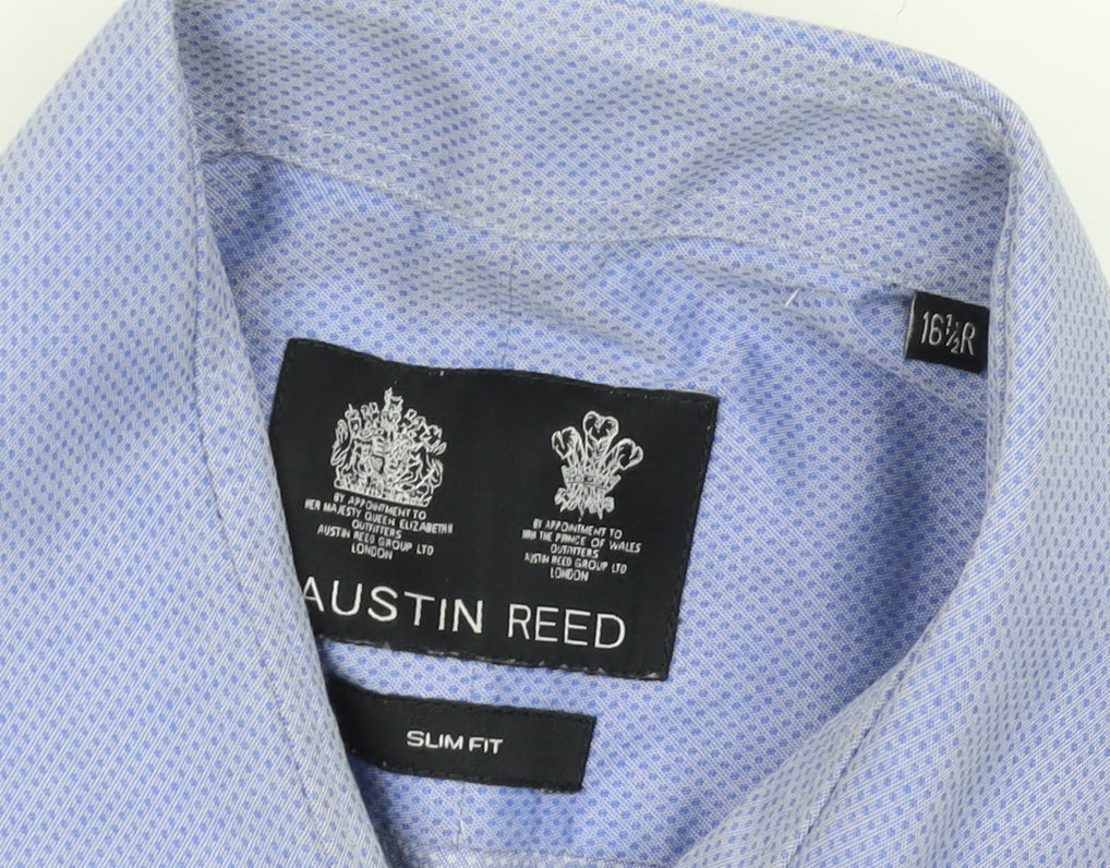 Austin Reed Men's Blue Slim Fit Button-Up Shirt