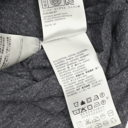 Levi's Men's Grey M T-Shirt, Crew Neck, Short Sleeve