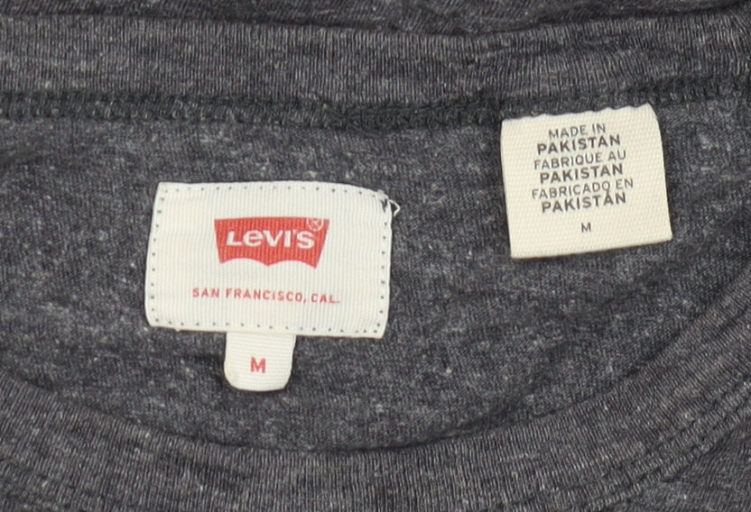 Levi's Men's Grey M T-Shirt, Crew Neck, Short Sleeve