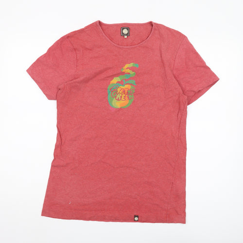 Pretty Green Men's Red Graphic T-Shirt, Size S