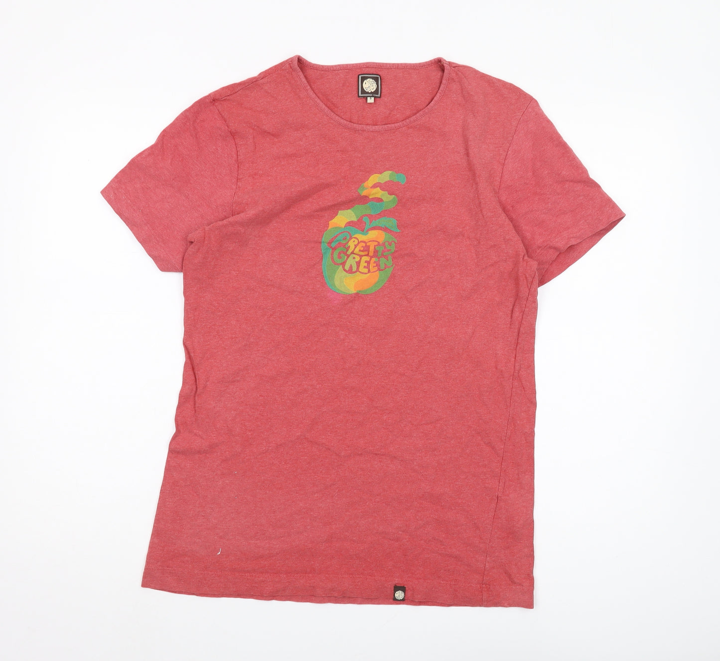 Pretty Green Men's Red Graphic T-Shirt, Size S