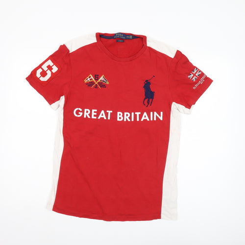 Polo Ralph Lauren Men's Red Graphic T-Shirt Size M
