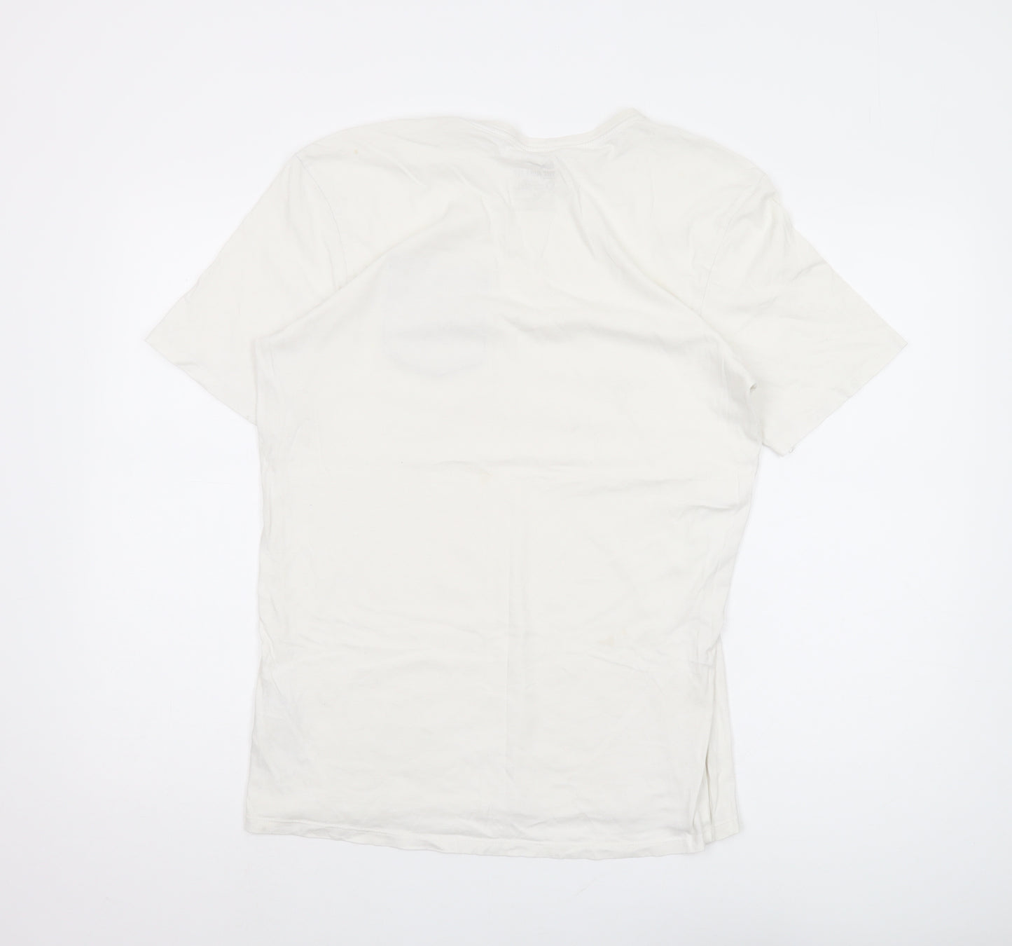 Nike Men's White Athletic Fit T-Shirt - Size M, Logo