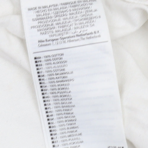 Nike Men's White Athletic Fit T-Shirt - Size M, Logo