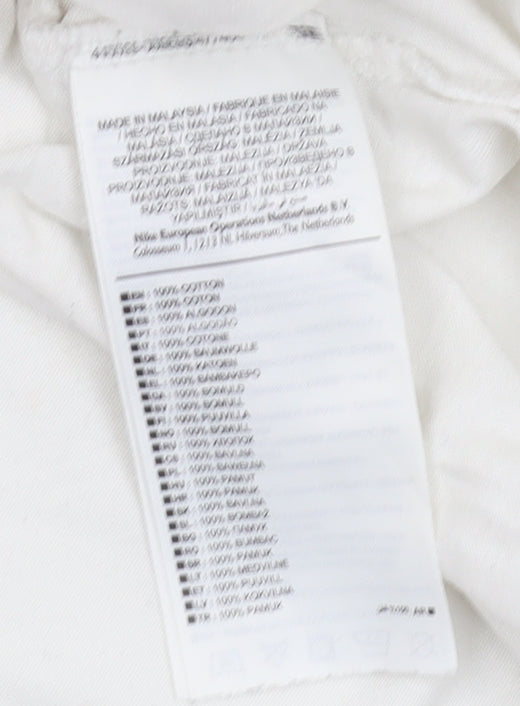 Nike Men's White Athletic Fit T-Shirt - Size M, Logo