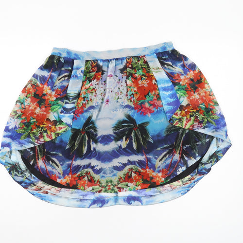 ZARA BASIC Womens Multicoloured Floral Skirt L