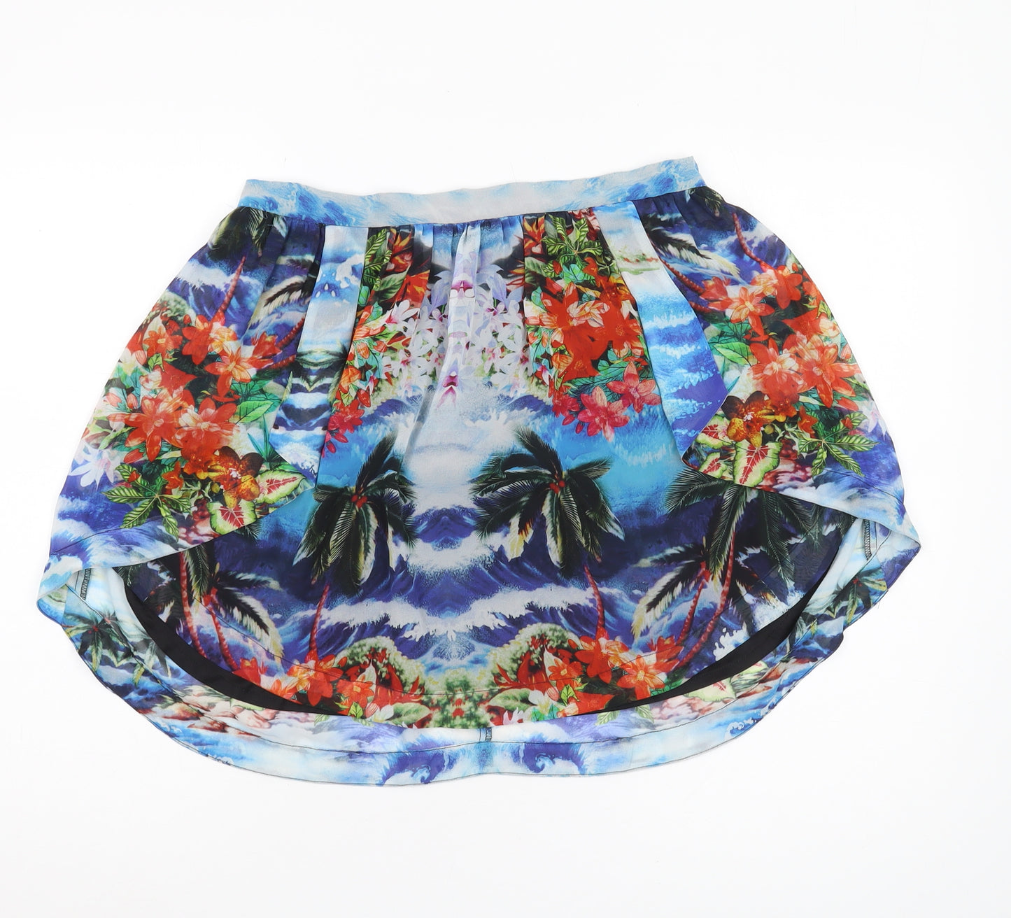 ZARA BASIC Womens Multicoloured Floral Skirt L