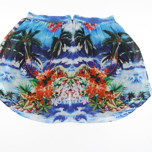 ZARA BASIC Womens Multicoloured Floral Skirt L