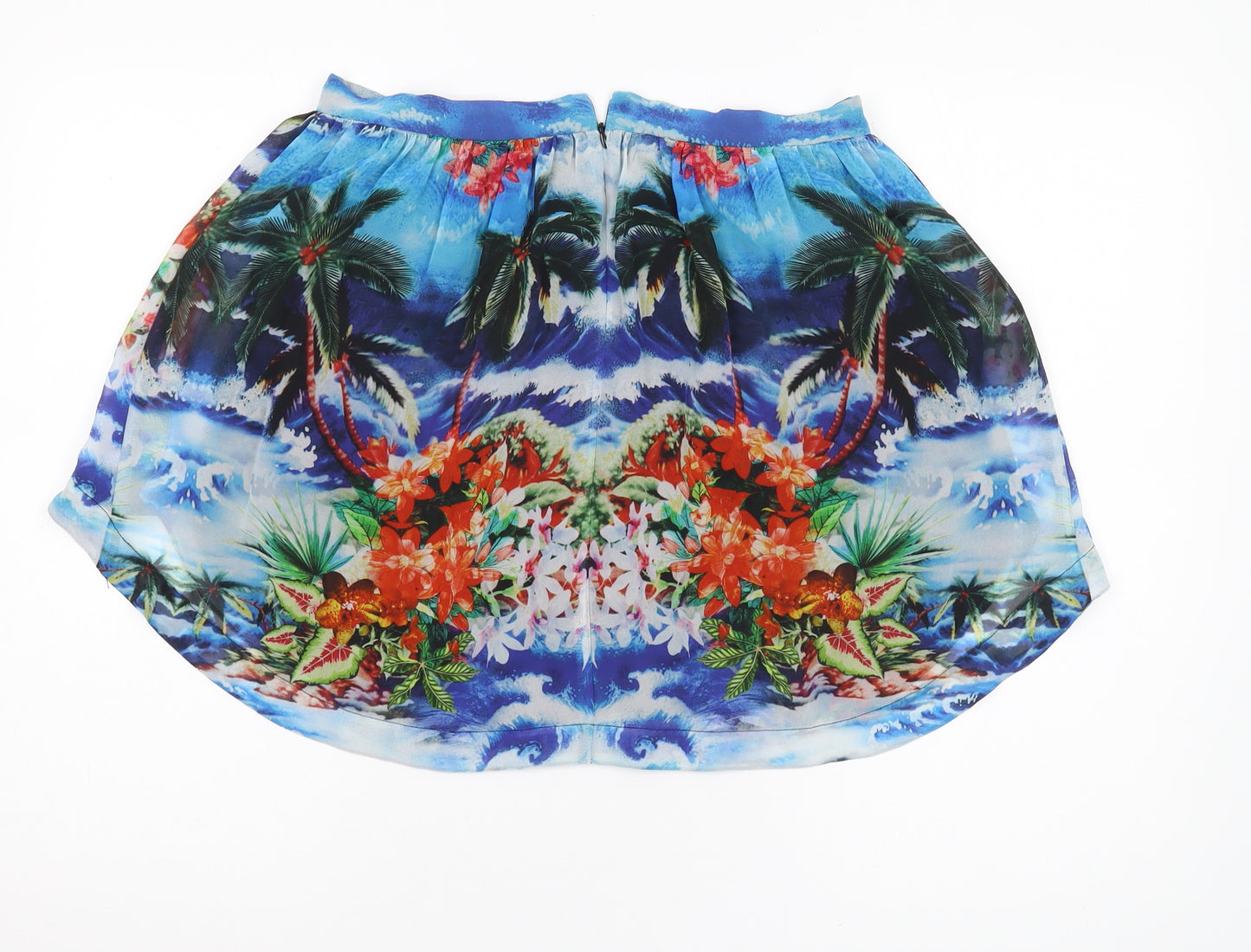 ZARA BASIC Womens Multicoloured Floral Skirt L